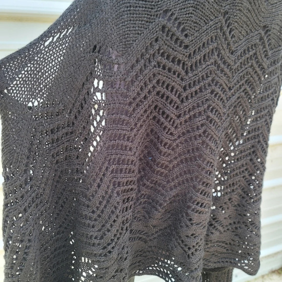 New Directions Women's Top XL Cardigan Open Front Cover Up Crochet Lace Stretch - Picture 9 of 10